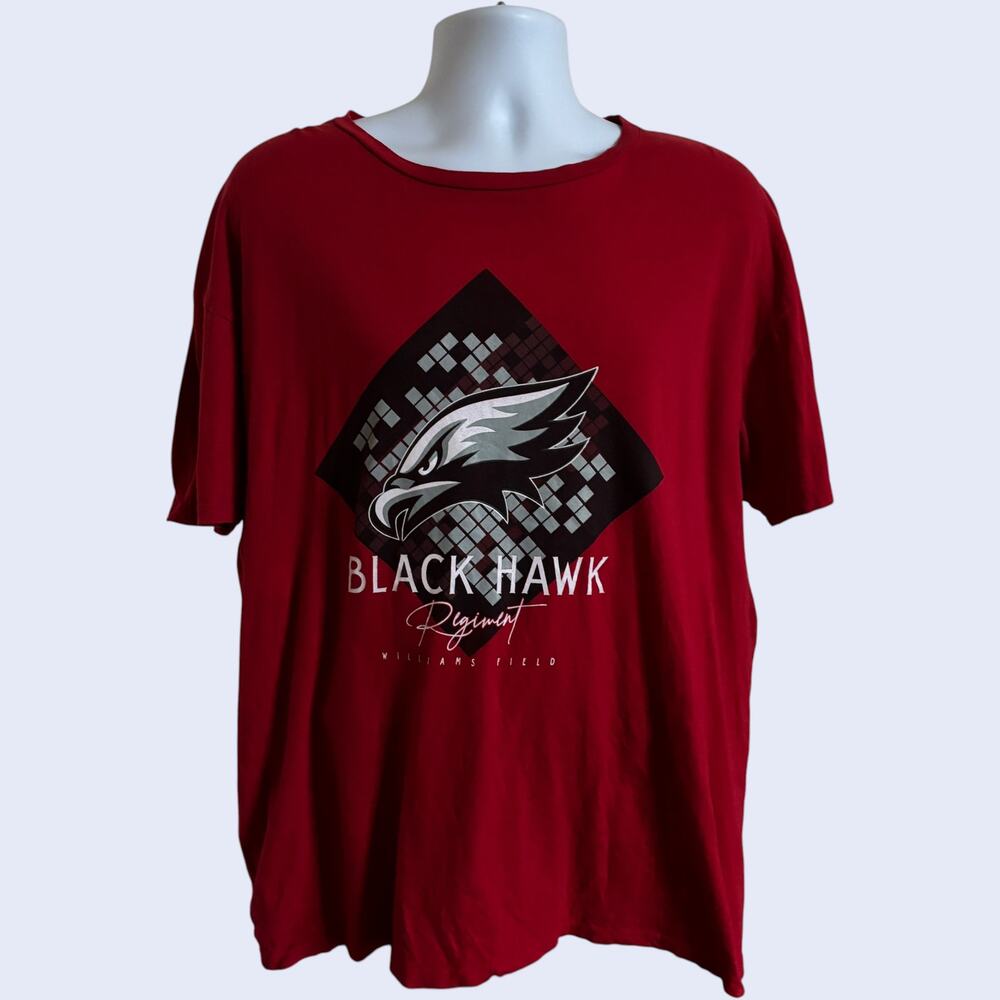 Cotton Heritage XL Casual Graphic T-Shirt Red Relaxed